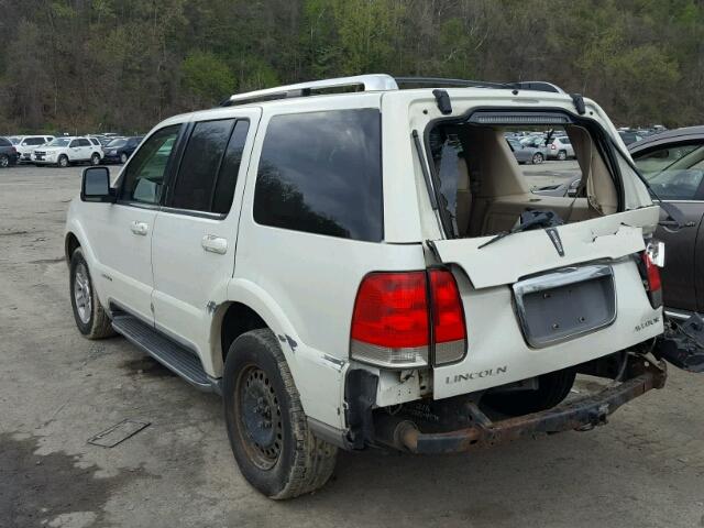 5LMEU88H84ZJ33649 - 2004 LINCOLN AVIATOR WHITE photo 3