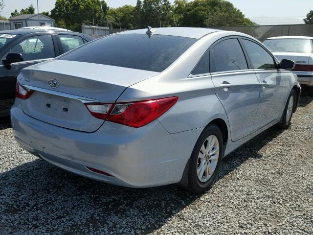 5NPEB4AC8DH548742 - 2013 HYUNDAI SONATA BLUE photo 4