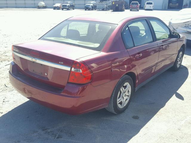 1G1ZS58F57F129097 - 2007 CHEVROLET MALIBU LS მუქწითელი ფოტო 4