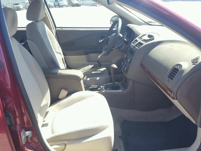 1G1ZS58F57F129097 - 2007 CHEVROLET MALIBU LS მუქწითელი ფოტო 5