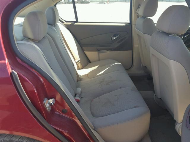 1G1ZS58F57F129097 - 2007 CHEVROLET MALIBU LS მუქწითელი ფოტო 6