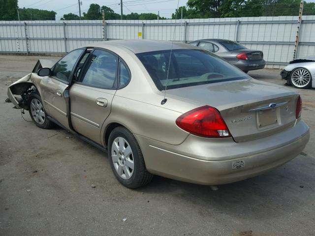 1FAFP52U91A292459 - 2001 FORD TAURUS LX GOLD photo 3