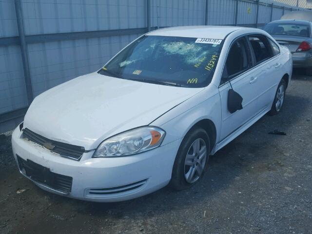 2G1WF5EK1B1143880 - 2011 CHEVROLET IMPALA LS WHITE photo 2