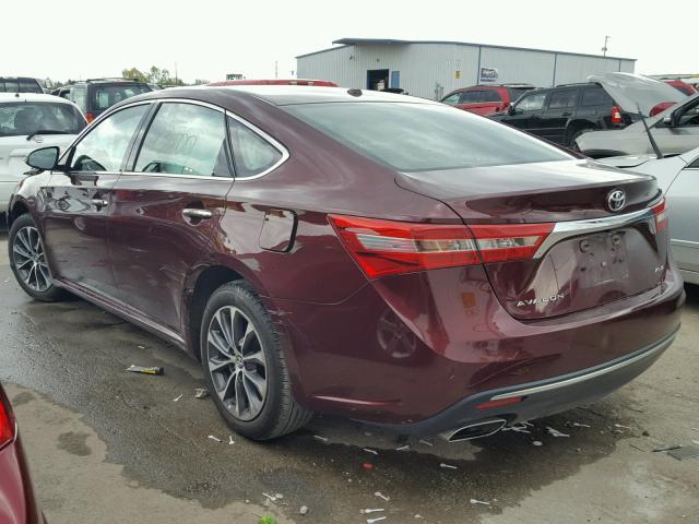 4T1BK1EBXJU266862 - 2018 TOYOTA AVALON XLE MAROON photo 3