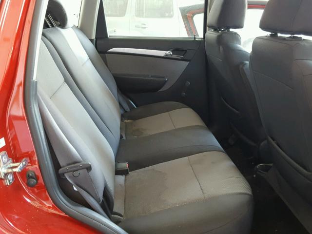 KL1TD6DE0AB050842 - 2010 CHEVROLET AVEO LS RED photo 6