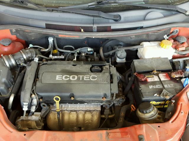 KL1TD6DE0AB050842 - 2010 CHEVROLET AVEO LS RED photo 7