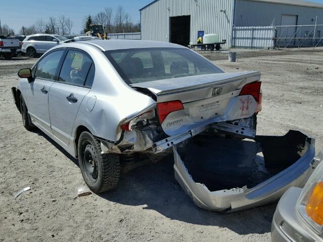 2HGFA154X8H015249 - 2008 HONDA CIVIC DX-G SILVER photo 3