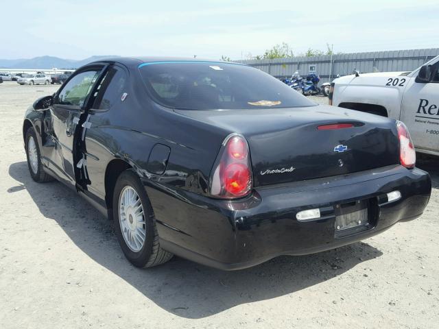 2G1WW12E3Y9354922 - 2000 CHEVROLET MONTE CARL შავი ფოტო 3