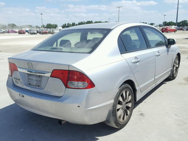 2HGFA16919H329335 - 2009 HONDA CIVIC EXL SILVER photo 4