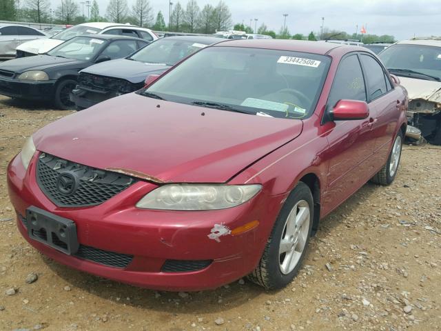 1YVFP80C845N19041 - 2004 MAZDA 6 I RED photo 2