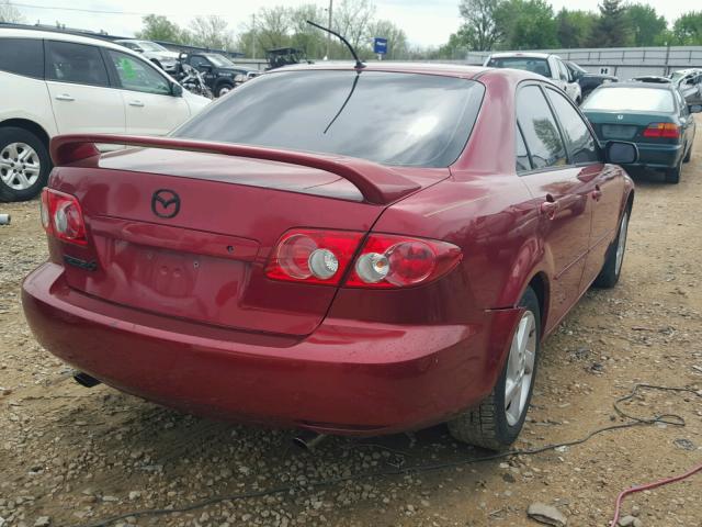 1YVFP80C845N19041 - 2004 MAZDA 6 I Rojo foto 4