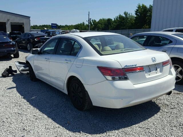 1HGCP2F3XBA126189 - 2011 HONDA ACCORD LX WHITE photo 3