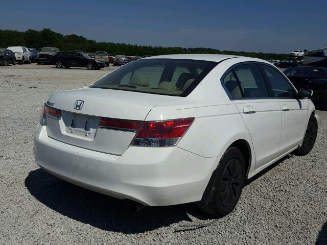 1HGCP2F3XBA126189 - 2011 HONDA ACCORD LX WHITE photo 4