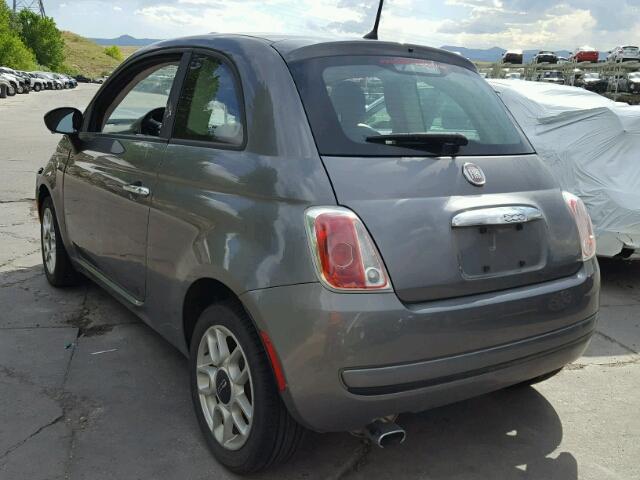 3C3CFFARXCT277665 - 2012 FIAT 500 POP GRAY photo 3