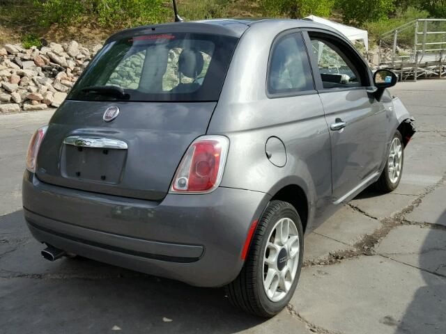 3C3CFFARXCT277665 - 2012 FIAT 500 POP GRAY photo 4