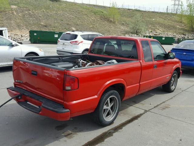 1GCCS19W228105745 - 2002 CHEVROLET S TRUCK S1 RED photo 4