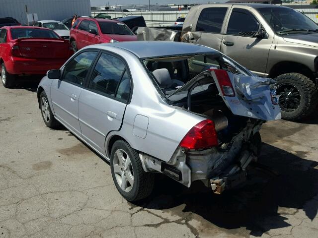 2HGES268X5H533261 - 2005 HONDA CIVIC EX SILVER photo 3