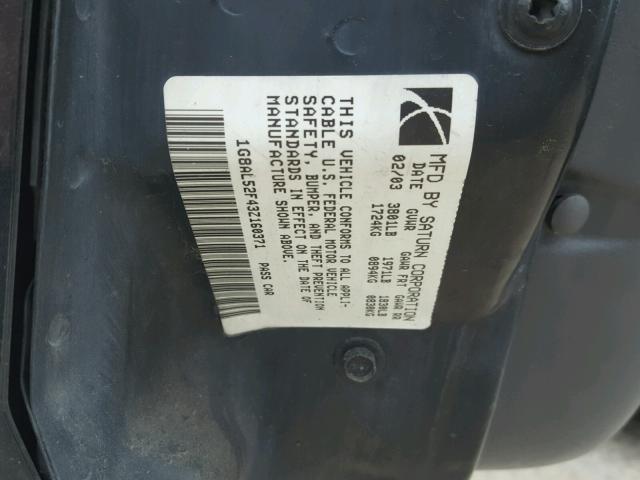 1G8AL52F43Z160371 - 2003 SATURN ION LEVEL 黑色 照片 10