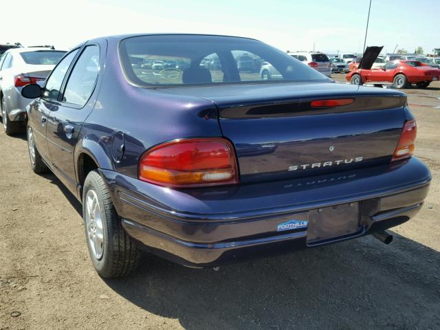 1B3EJ46X0YN109282 - 2000 DODGE STRATUS SE BLUE photo 3