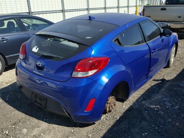 KMHTC6AD7CU070127 - 2012 HYUNDAI VELOSTER B BLUE photo 4