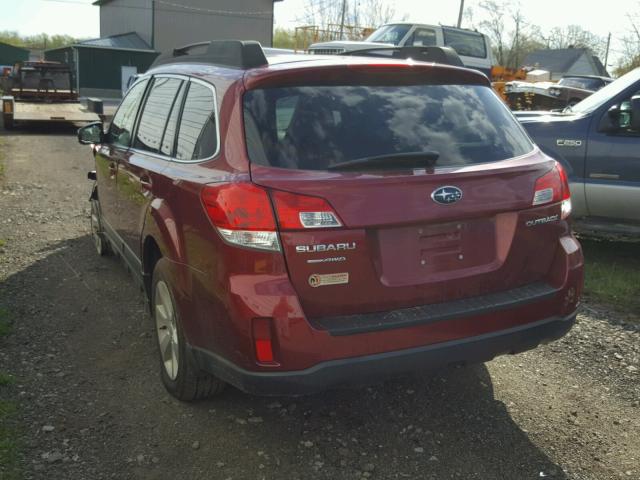 4S4BRCCC2D3256100 - 2013 SUBARU OUTBACK 2. RED photo 3