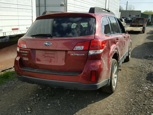 4S4BRCCC2D3256100 - 2013 SUBARU OUTBACK 2. RED photo 4