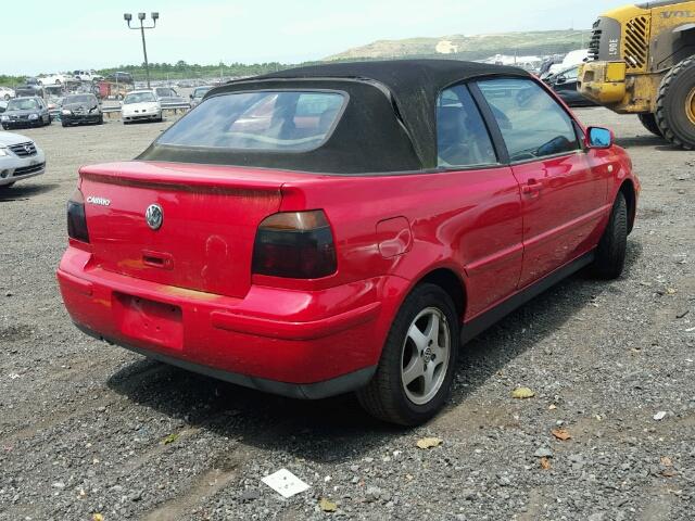 3VWDC21V0YM806859 - 2000 VOLKSWAGEN CABRIO GLS RED photo 4