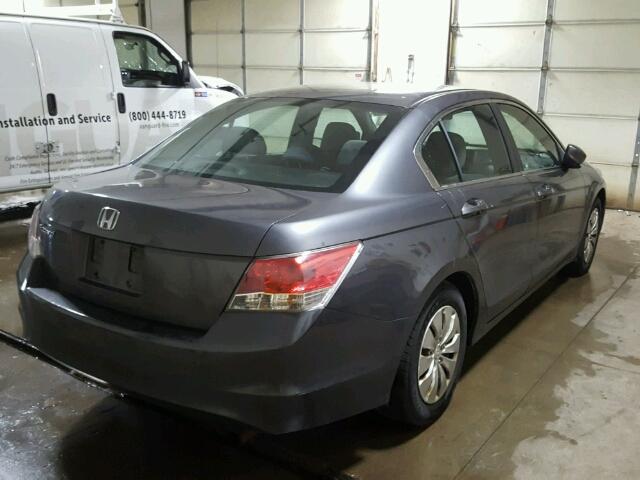 1HGCP2F37AA097068 - 2010 HONDA ACCORD LX GRAY photo 4