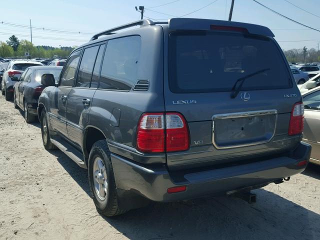 JT6HT00W3Y0102068 - 2000 LEXUS LX 470 GRAY photo 3