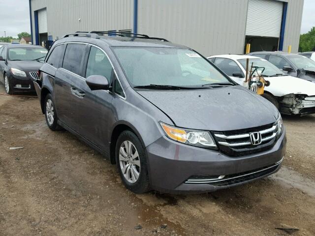 5FNRL5H63EB077281 - 2014 HONDA ODYSSEY EX GRAY photo 1