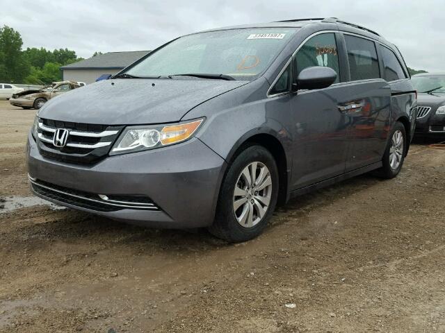 5FNRL5H63EB077281 - 2014 HONDA ODYSSEY EX GRAY photo 2