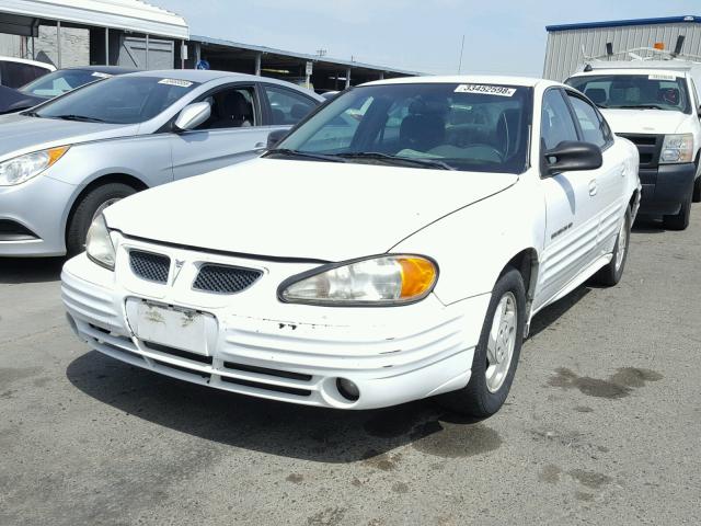 1G2NE52E6XC569347 - 1999 PONTIAC GRAND AM S WHITE photo 2