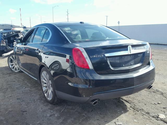 1LNHM94R99G603324 - 2009 LINCOLN MKS BLACK photo 3