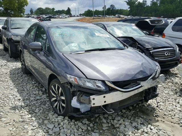 19XFB2F98FE084199 - 2015 HONDA CIVIC EXL GRAY photo 1
