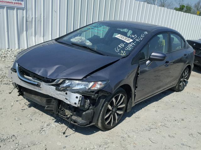 19XFB2F98FE084199 - 2015 HONDA CIVIC EXL GRAY photo 2
