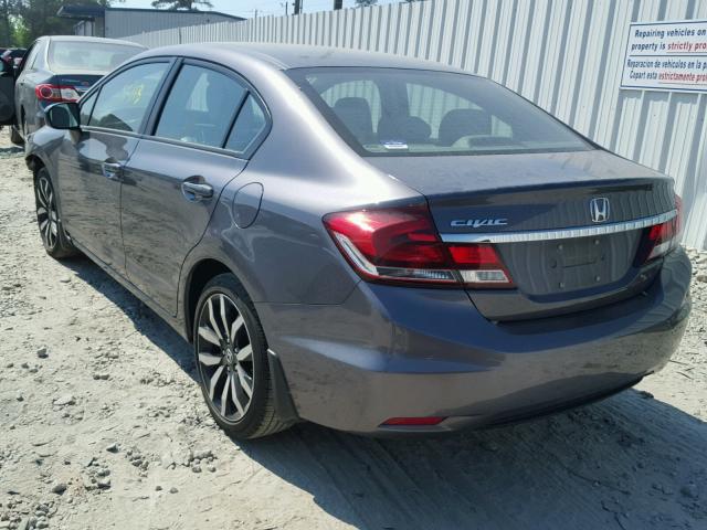 19XFB2F98FE084199 - 2015 HONDA CIVIC EXL GRAY photo 3
