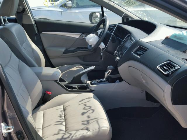 19XFB2F98FE084199 - 2015 HONDA CIVIC EXL GRAY photo 5