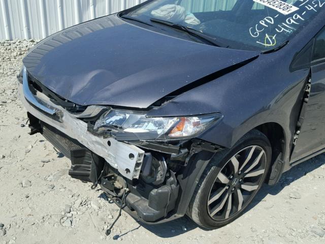 19XFB2F98FE084199 - 2015 HONDA CIVIC EXL GRAY photo 9