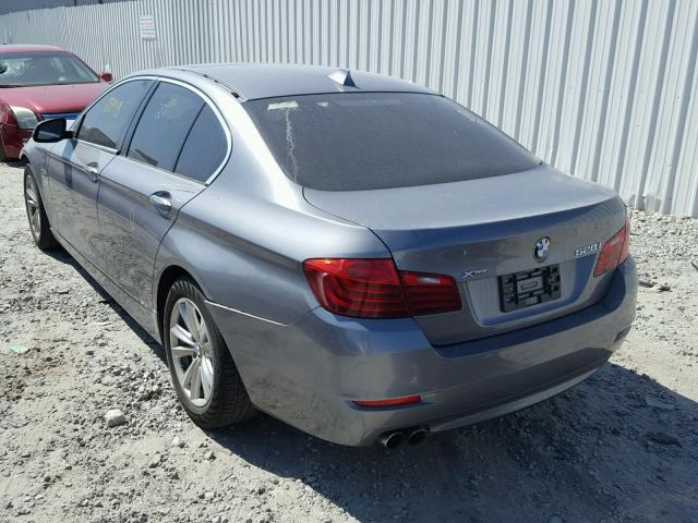 WBA5A7C57ED617556 - 2014 BMW 528 XI GRAY photo 3