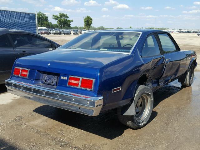 1X27D6T151724 - 1976 CHEVROLET NOVA BLUE photo 4