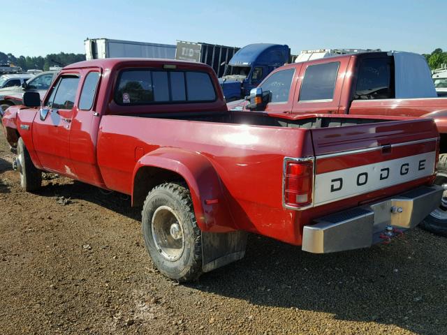 3B7KE23C7PM144230 - 1993 DODGE D-SERIES D RED photo 3