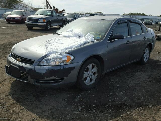 2G1WT58N981353523 - 2008 CHEVROLET IMPALA LT CHARCOAL photo 2