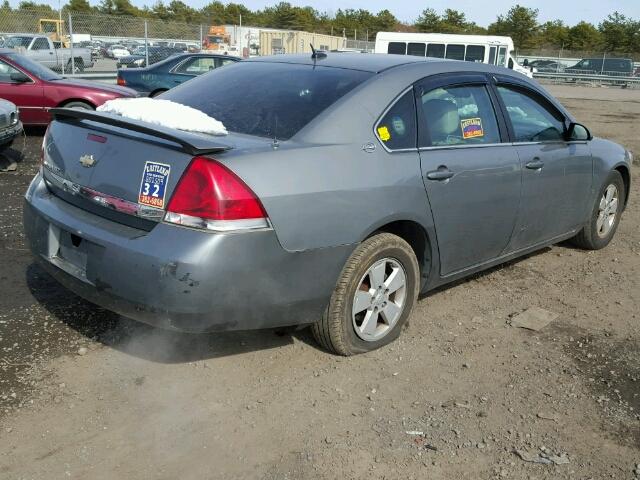 2G1WT58N981353523 - 2008 CHEVROLET IMPALA LT CHARCOAL photo 4