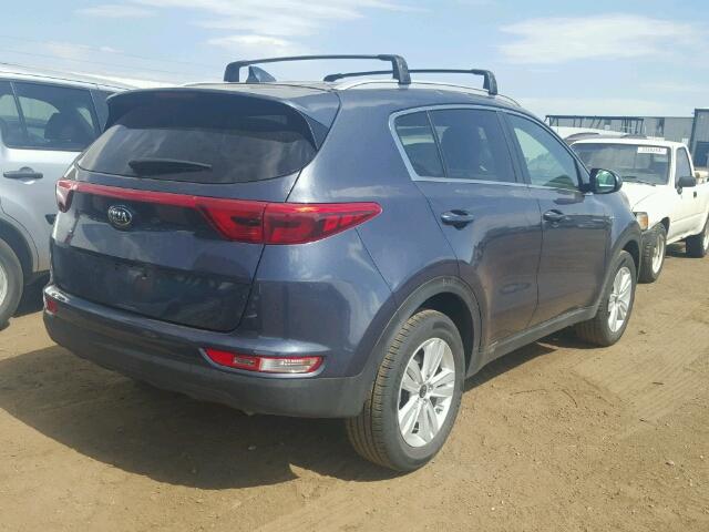 KNDPMCAC7H7100287 - 2017 KIA SPORTAGE L BLUE photo 4