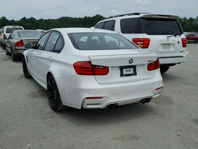 WBS3C9C55FP805114 - 2015 BMW M3 WHITE photo 3