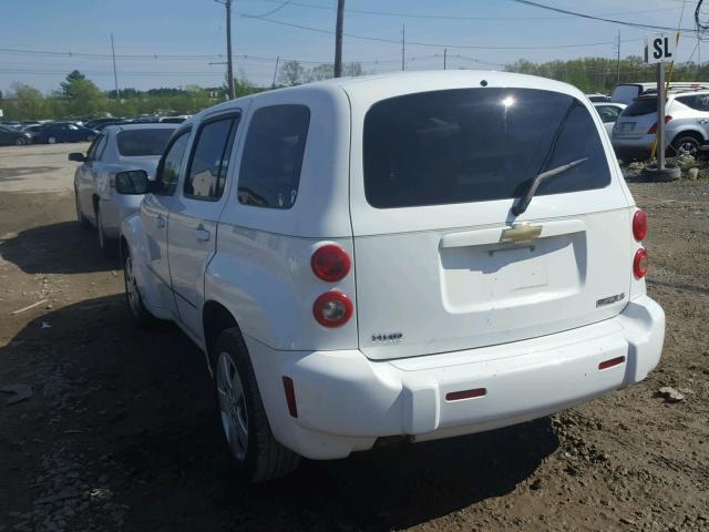 3GNCA13B69S626002 - 2009 CHEVROLET HHR LS WHITE photo 3