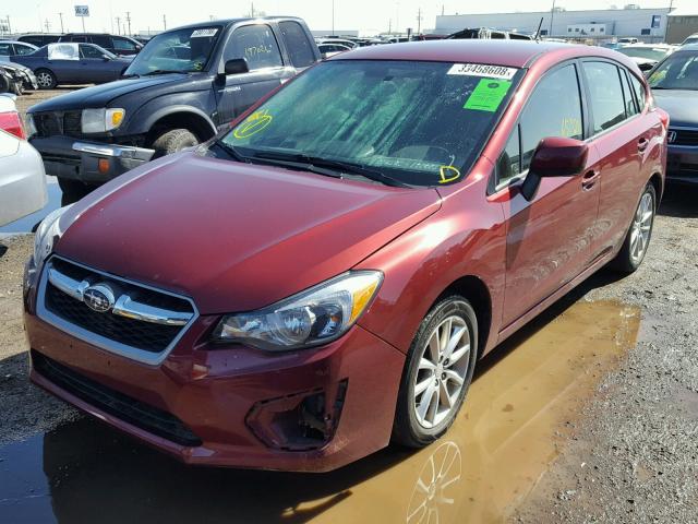 JF1GPAB60EH323321 - 2014 SUBARU IMPREZA PR MAROON photo 2