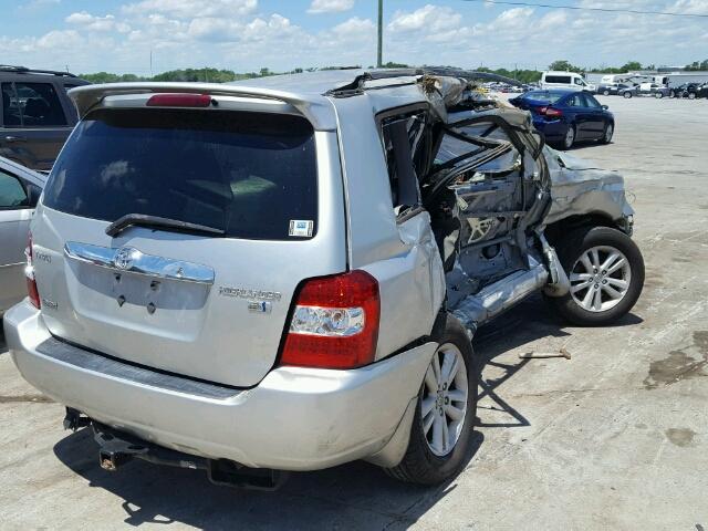 JTEEW21A370040652 - 2007 TOYOTA HIGHLANDER GRAY photo 4