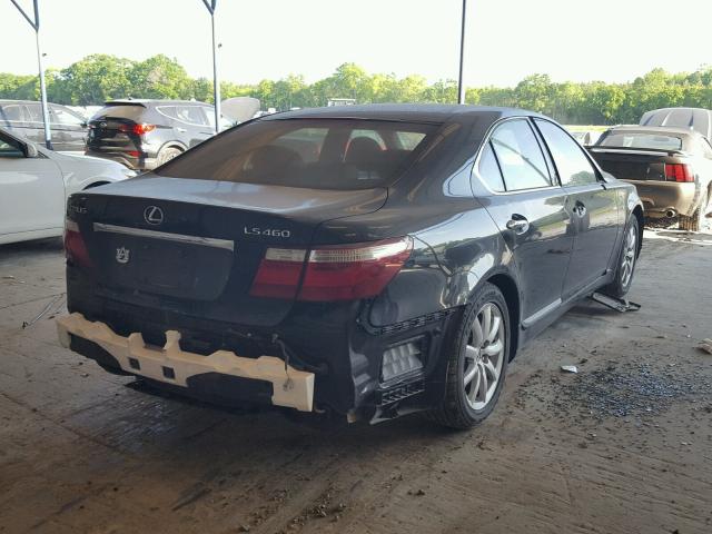 JTHBL46F175020711 - 2007 LEXUS LS 460 BLACK photo 4