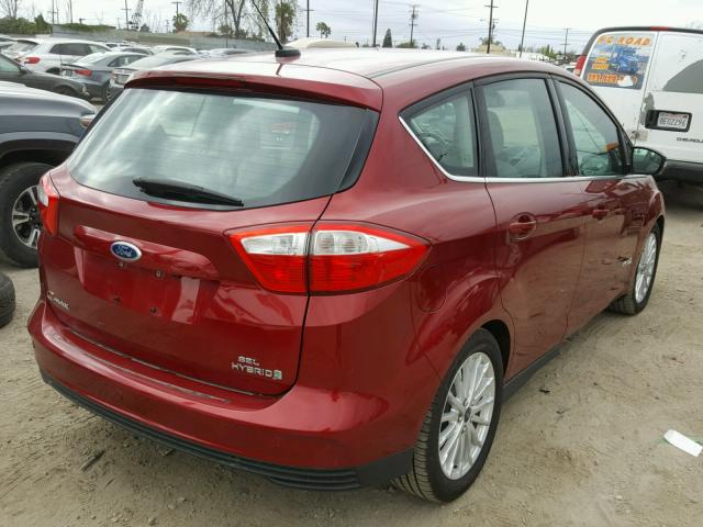 1FADP5BU9GL100669 - 2016 FORD C-MAX SEL RED photo 4